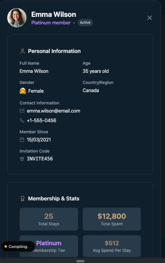 Nites Alliance mobile interface preview 4